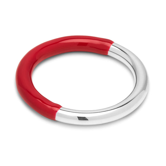 LULU Double Color Ring rot-silber